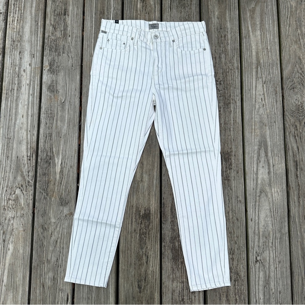 Anthropologie Citizens of Humanity White Pinstripe Jeans